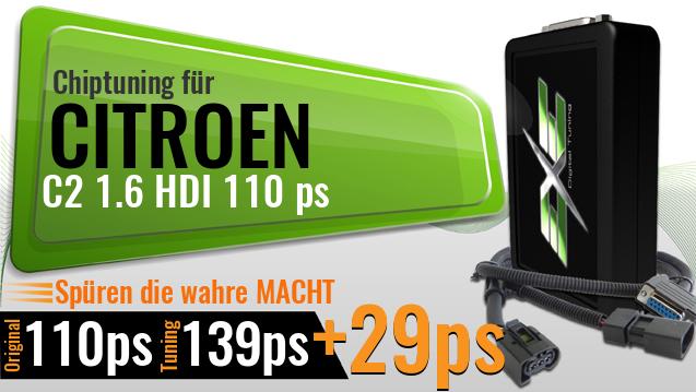 Chiptuning Citroen C2 1.6 HDI 110 ps