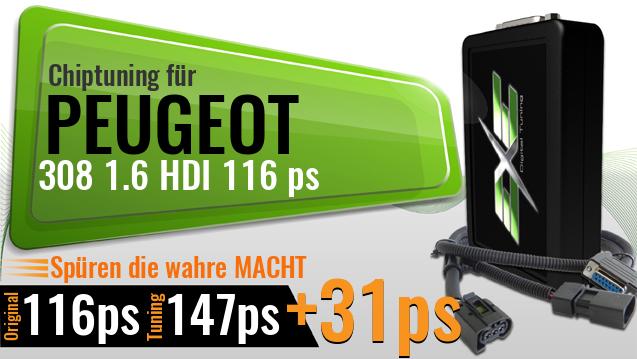 Chiptuning Peugeot 308 1.6 HDI 116 ps