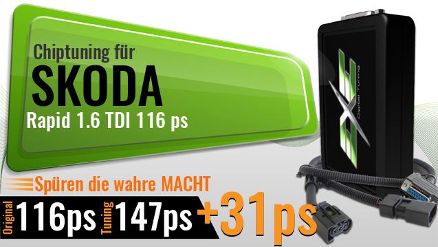 Chiptuning Skoda Rapid 1.6 TDI 116 ps