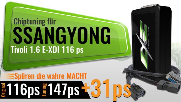 Chiptuning Ssangyong Tivoli 1.6 E-XDI 116 ps