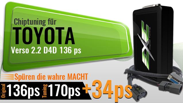 Chiptuning Toyota Verso 2.2 D4D 136 ps