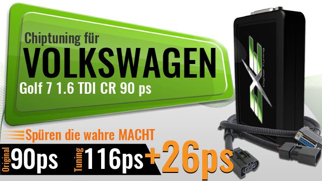 Chiptuning Volkswagen Golf 7 1.6 TDI CR 90 ps